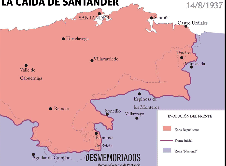 La battaglia de Santander y la rendición de los batallones vascos