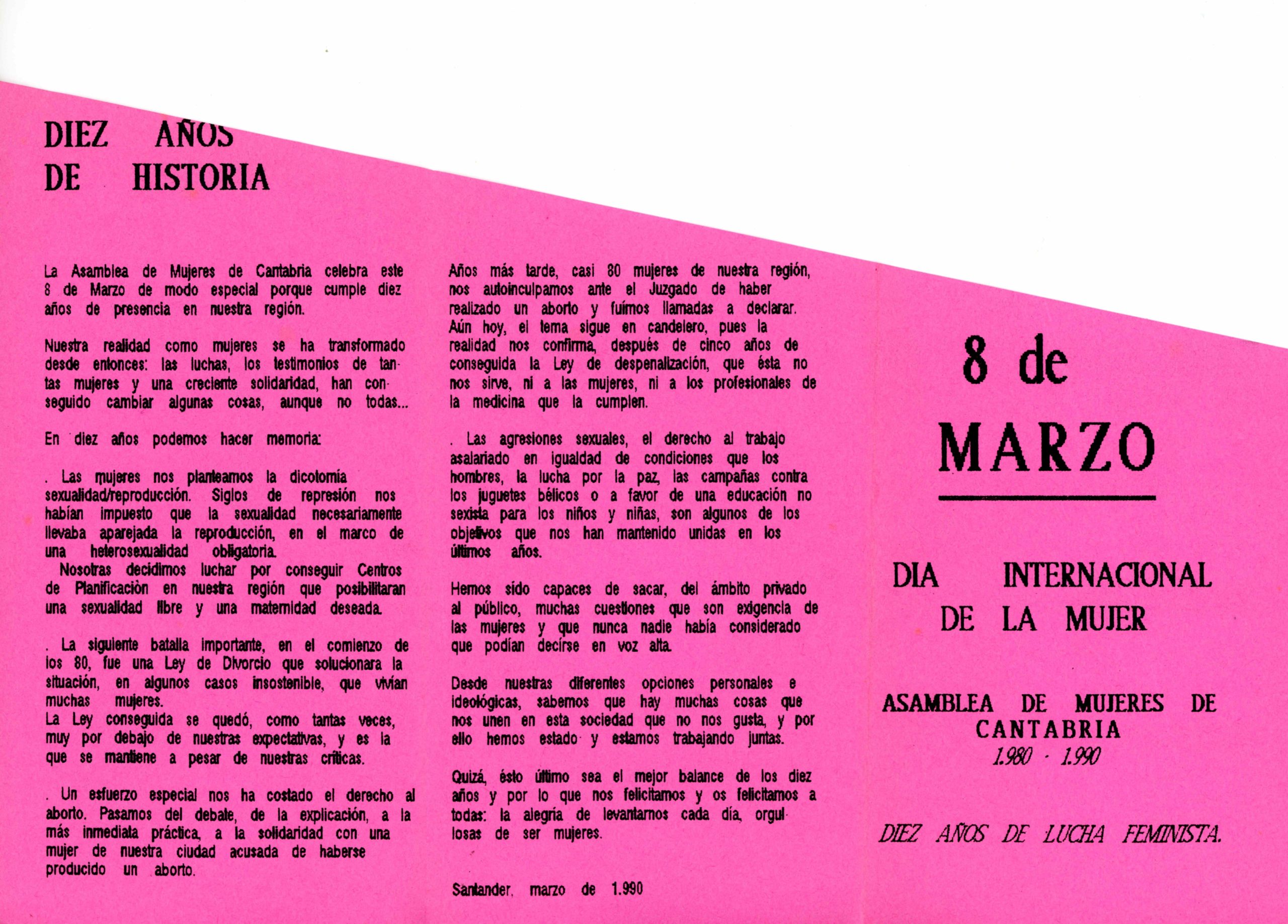 Todos los 8 de marzo, Asamblea de mujeres