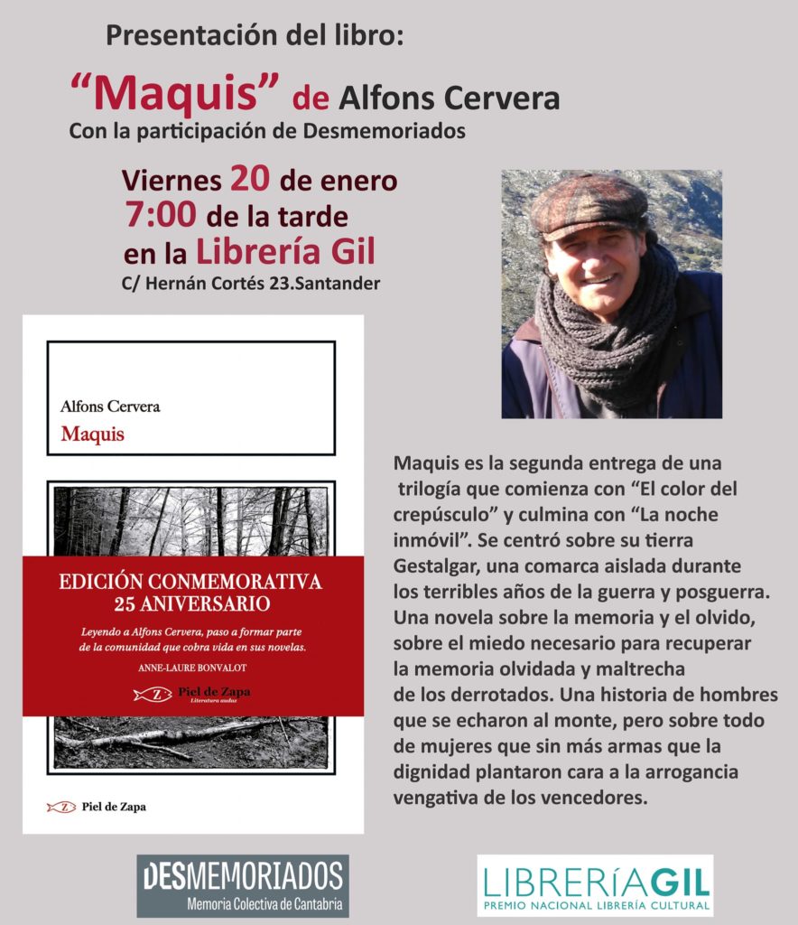 Nueva edición de Maquis de Alfons Cervera