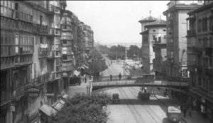 Calle la Ribera de Santander a pricipio de los años y 30. Fuente. Blog Desenterrando Santander.