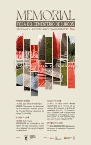 Programación de los actos de inauguración del Memorial cementerio Burgos Abril 2023