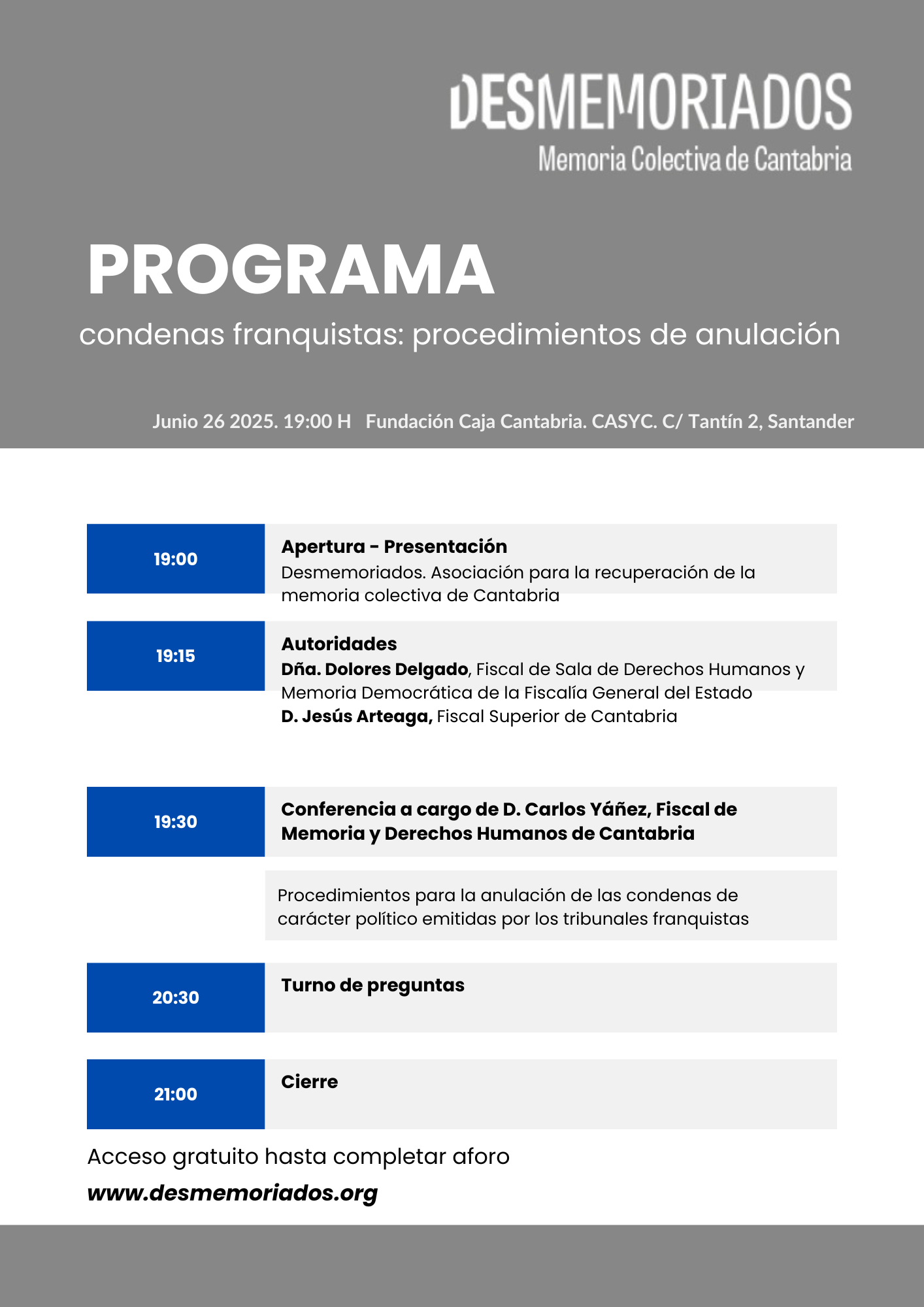 Procedimientos para la anulación de las condenas de carácter político emitidas por los tribunales franquistas