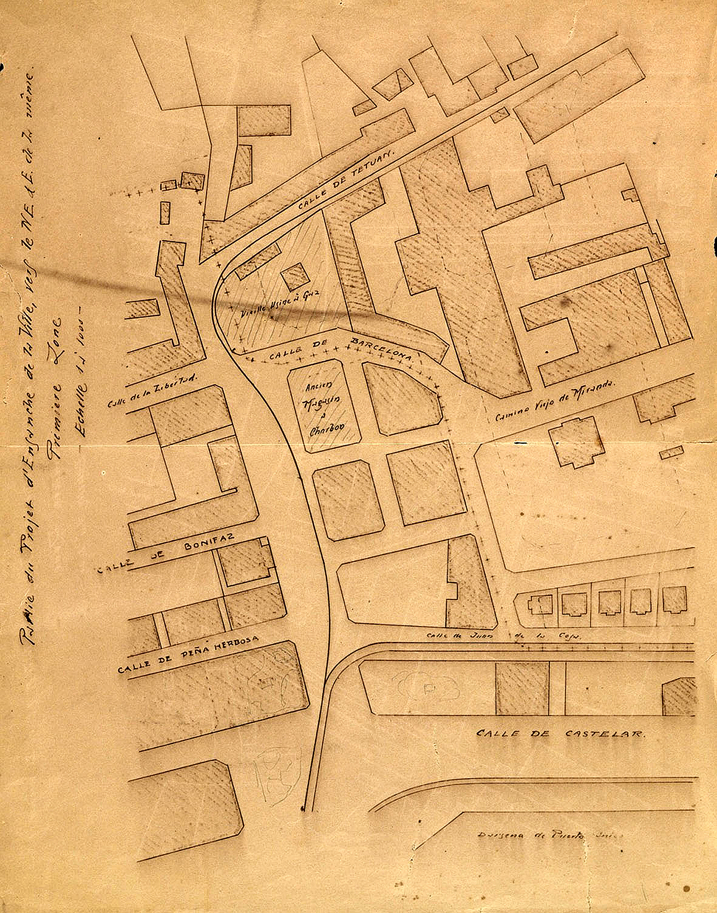 Plano barrio Tetuán en 1899