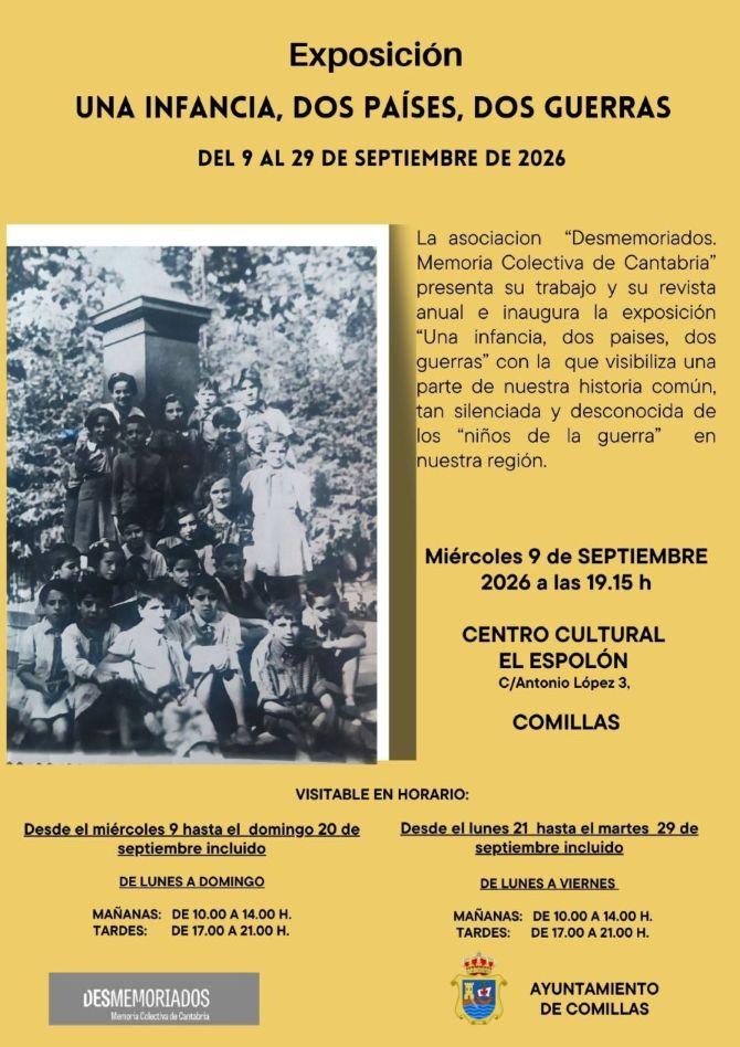 Cartel Expo niños de la guerra en Comillas